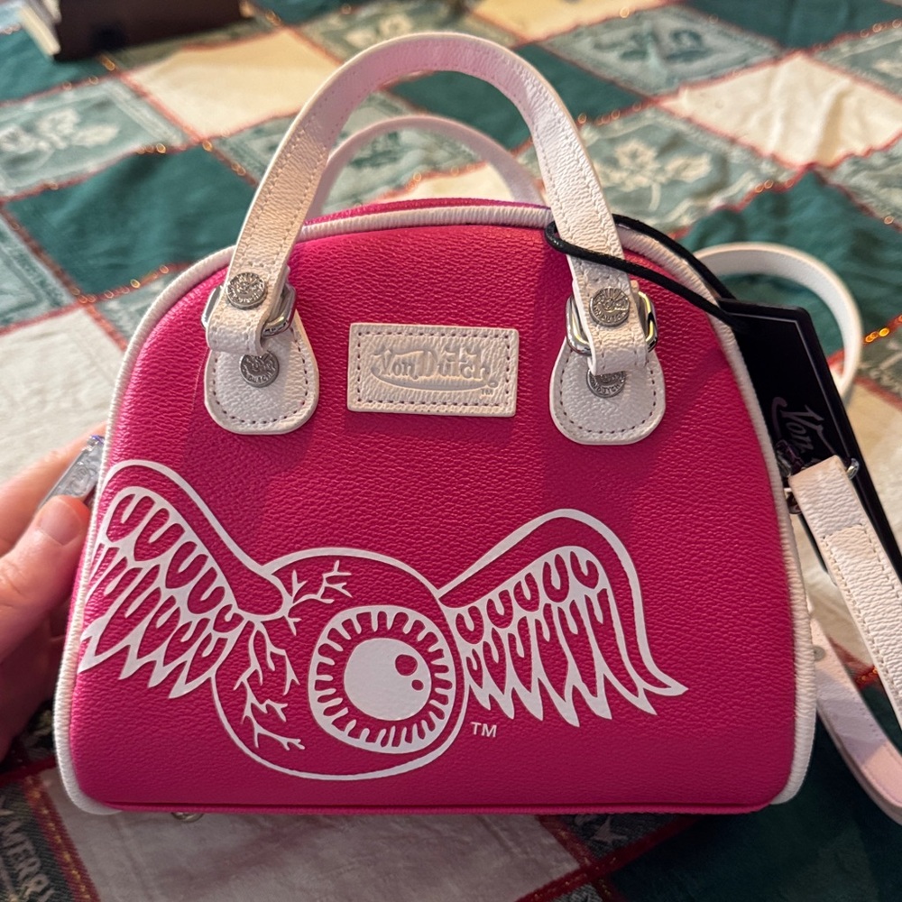 Hot Pink Mini Bowling Bag - Von Dutch Woman - Picture 3 of 9